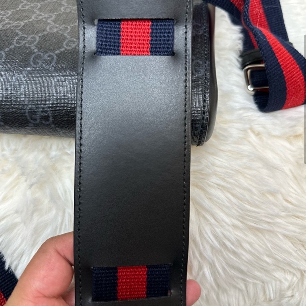 Gucci Messenger Bag Black/Gray Canvas - Picture 4 of 16